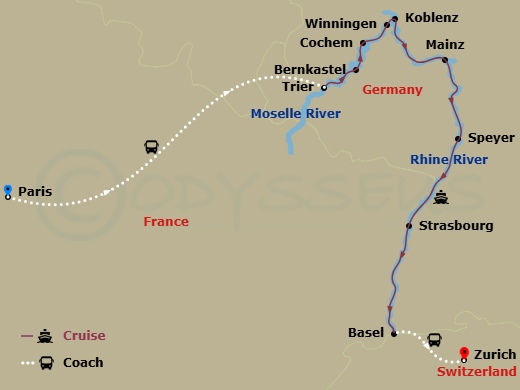 map of itinerary