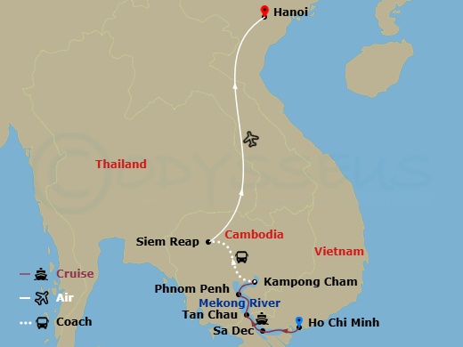 map of itinerary