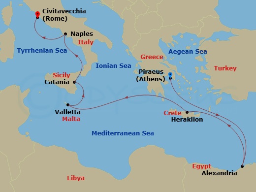 map of itinerary