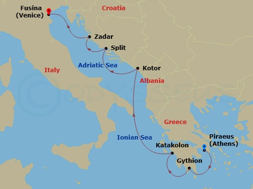 map of itinerary