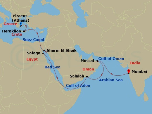 map of itinerary