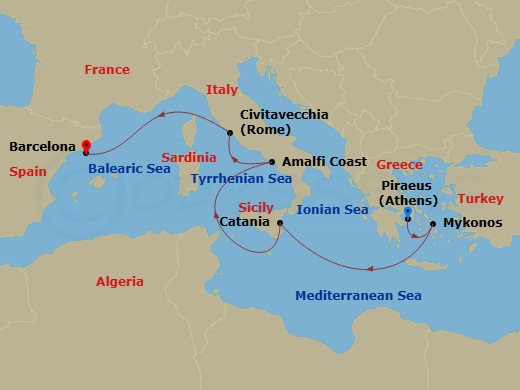 map of itinerary