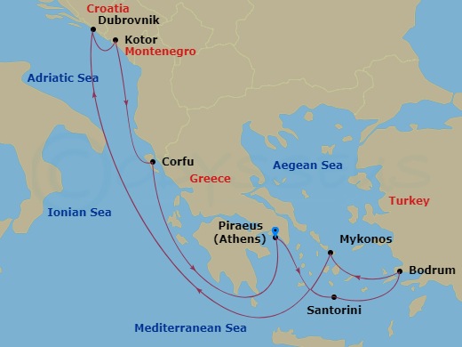map of itinerary