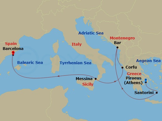 map of itinerary