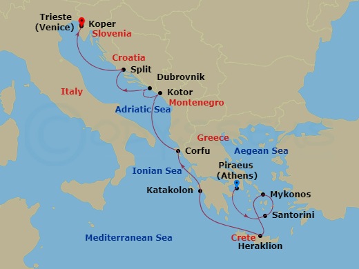 map of itinerary
