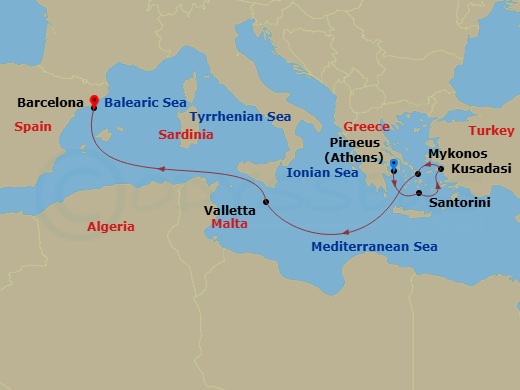 map of itinerary