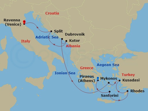 map of itinerary