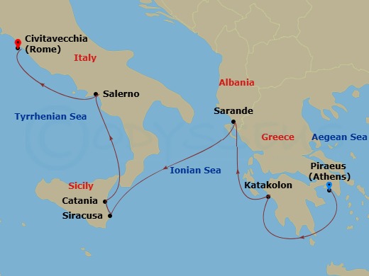 map of itinerary