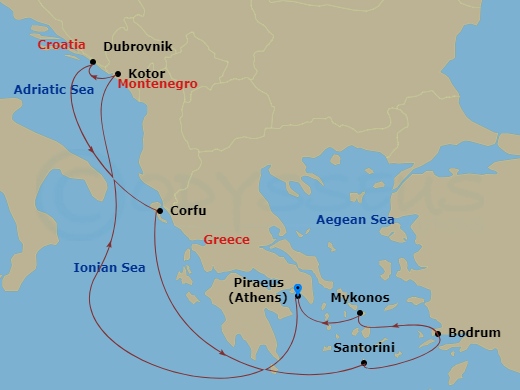 map of itinerary