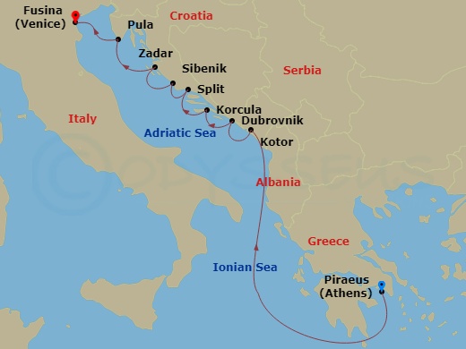 map of itinerary