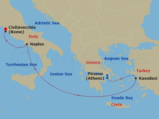 map of itinerary