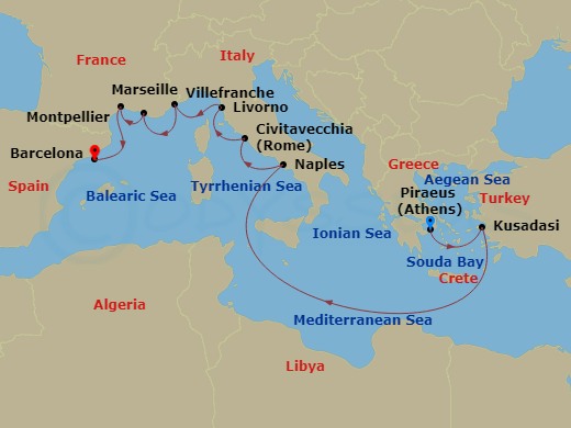 map of itinerary