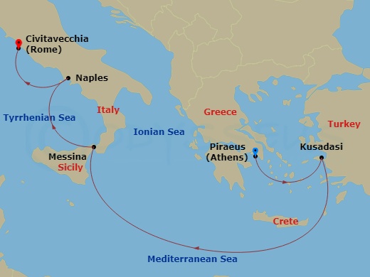 map of itinerary