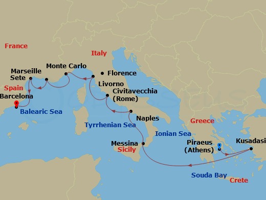 map of itinerary