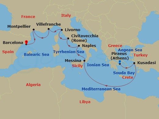 map of itinerary