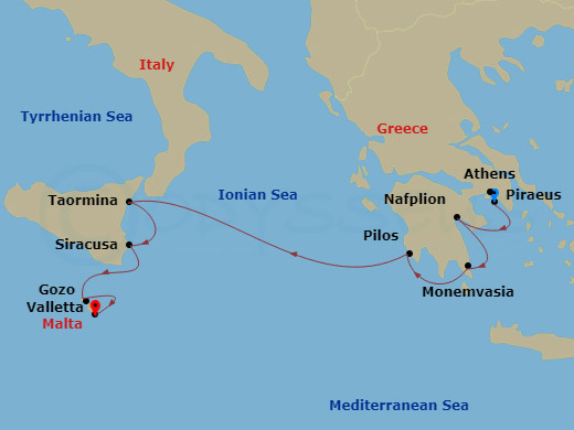 map of itinerary