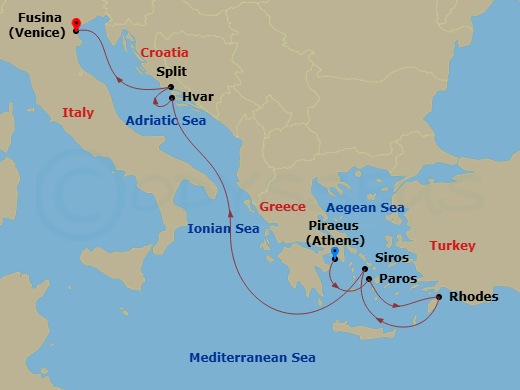 map of itinerary