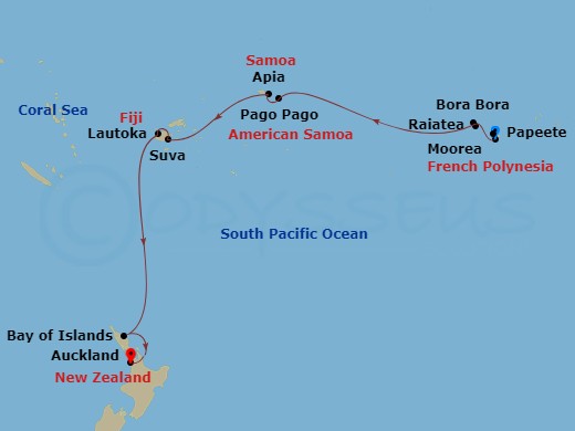 map of itinerary