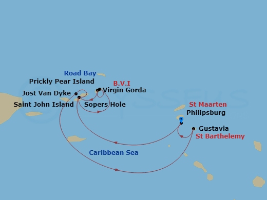 map of itinerary