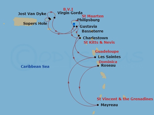 map of itinerary