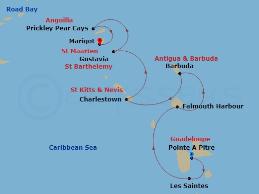 map of itinerary