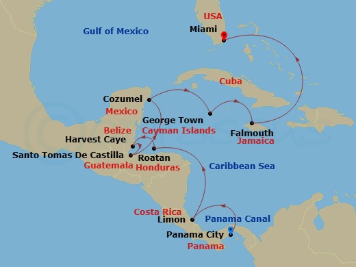 map of itinerary