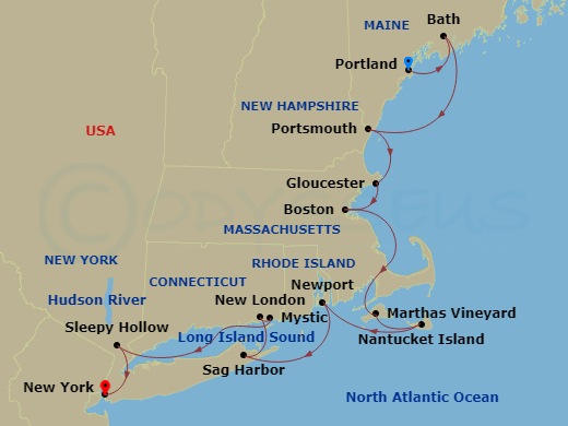 map of itinerary