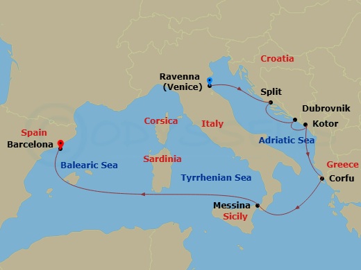 map of itinerary