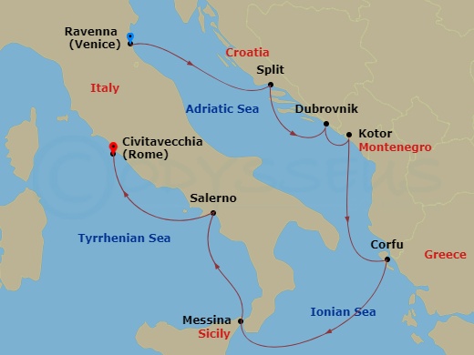 map of itinerary