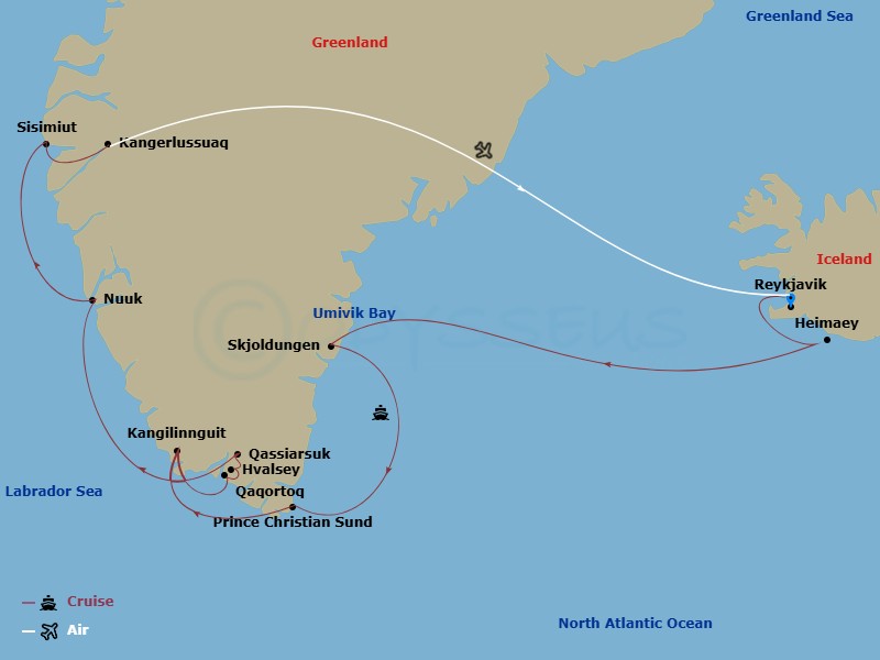 map of itinerary