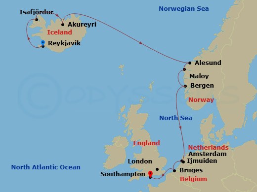 map of itinerary