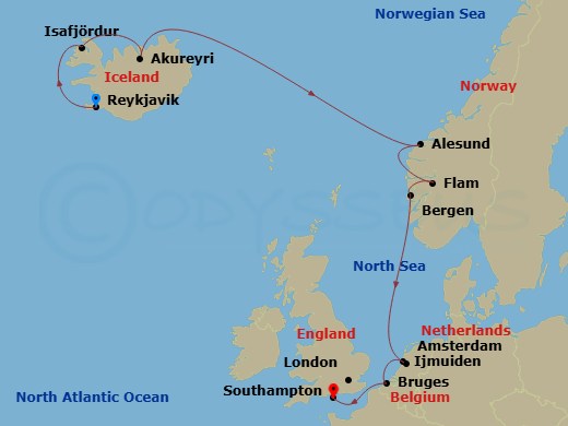 map of itinerary