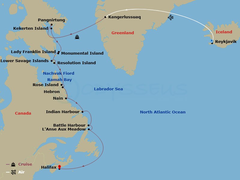 map of itinerary