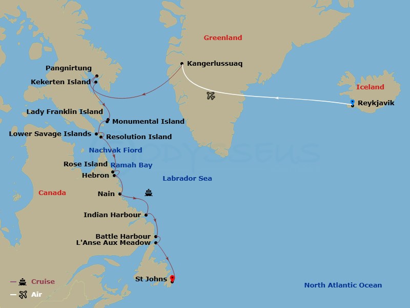 map of itinerary