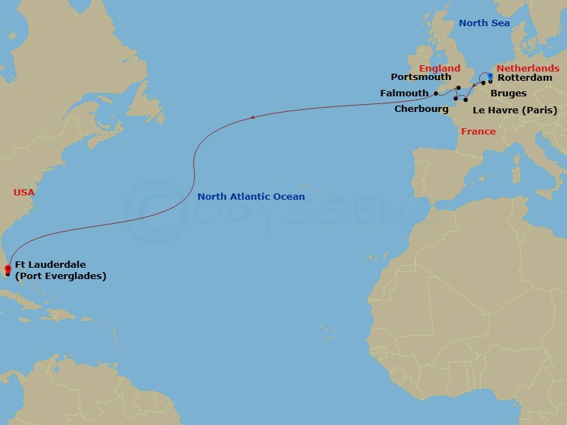 map of itinerary