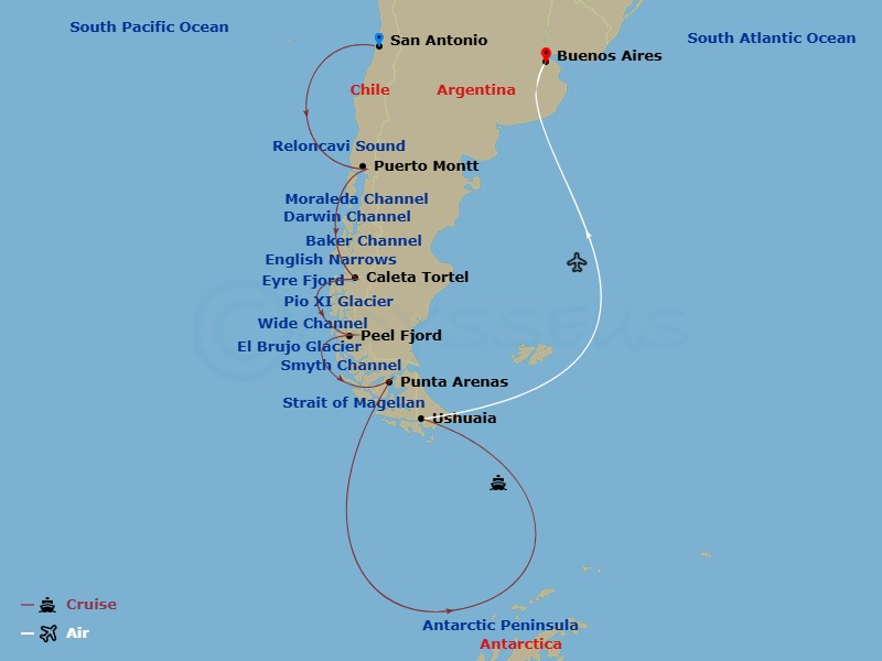 map of itinerary