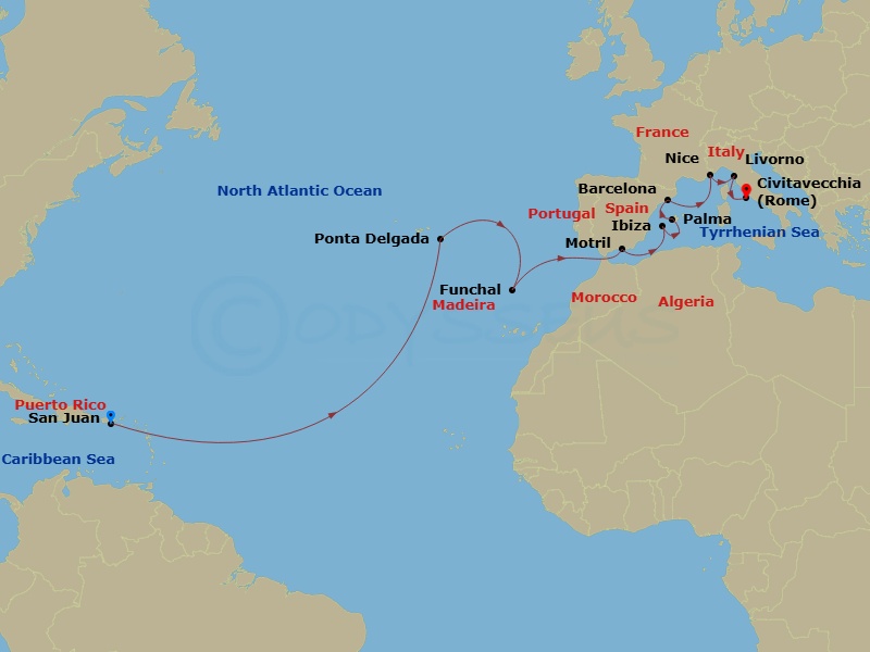 map of itinerary
