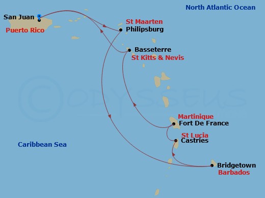 map of itinerary