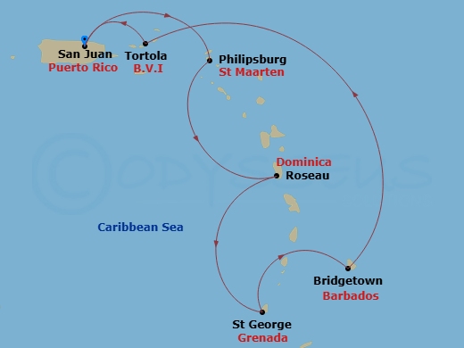map of itinerary