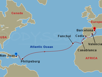 map of itinerary