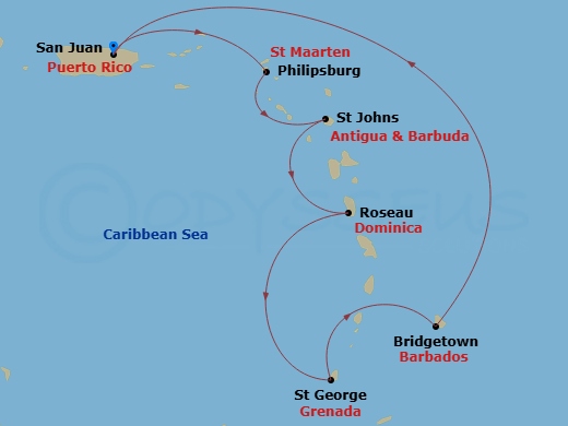 map of itinerary