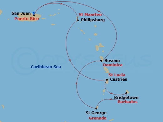 map of itinerary