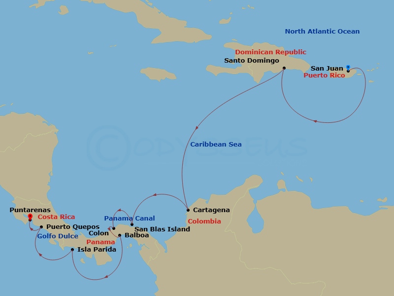 map of itinerary