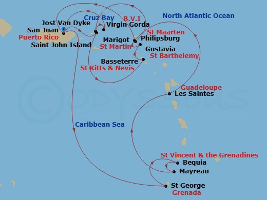 map of itinerary