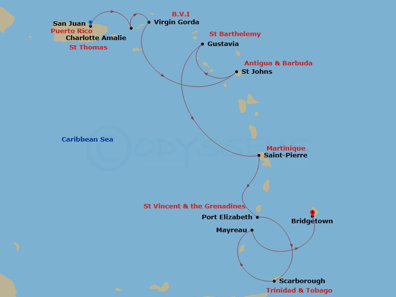 map of itinerary