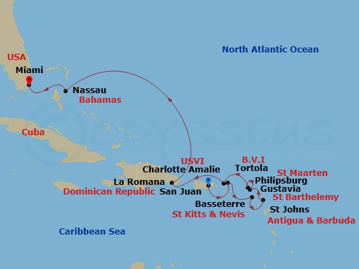 map of itinerary