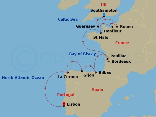 map of itinerary