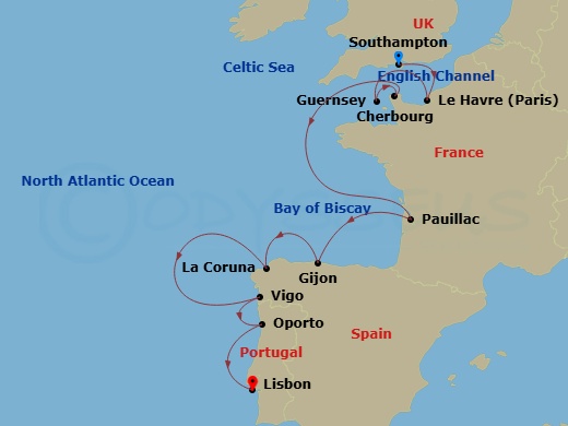 map of itinerary