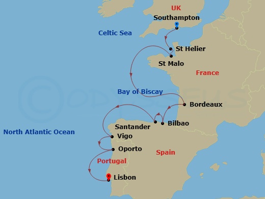 map of itinerary