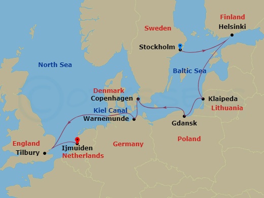 map of itinerary